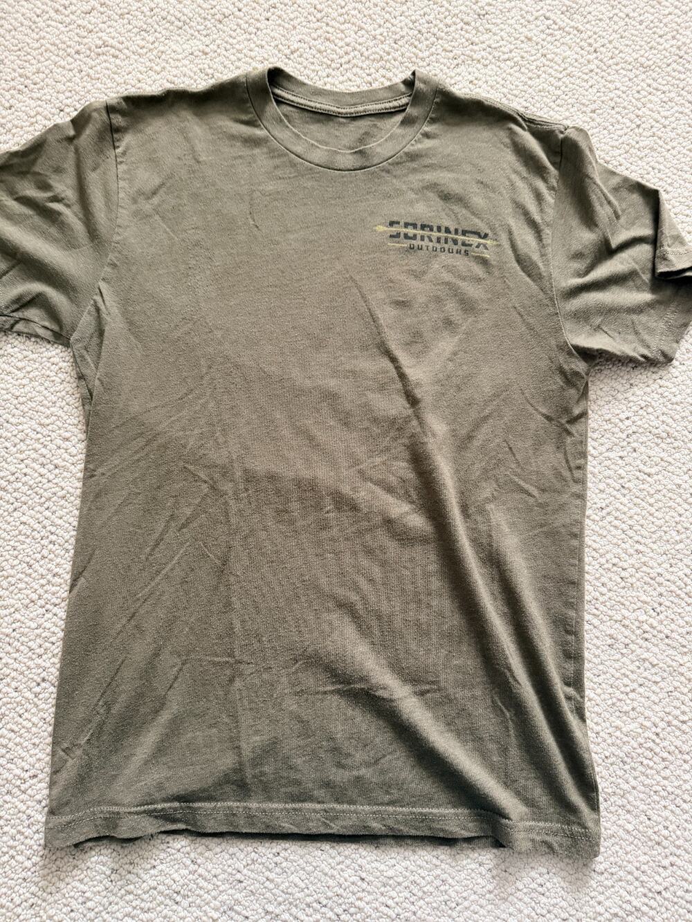 Sorinex Outdoors T Shirt Mens S Military Green Mountain Flag Logo Hunting Gym